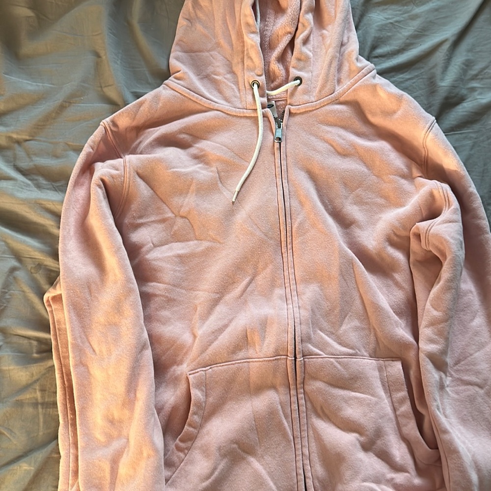 Pink zip up hoodie